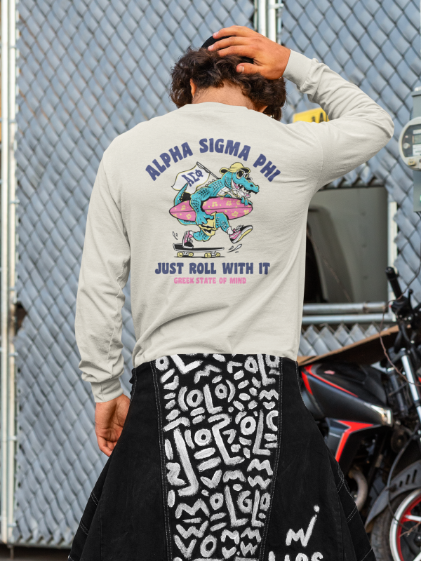 Alpha Sigma Phi Graphic Long Sleeve | Alligator Skater Sale