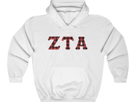 ZTA Printed Letters | Buffalo Plaid Hoodie Fashion