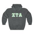 ZTA Printed Letters | Mint with Grey Border Hoodie Online