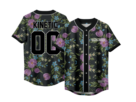 Delta Sigma Phi - Midnight Bloom Baseball Jersey Online