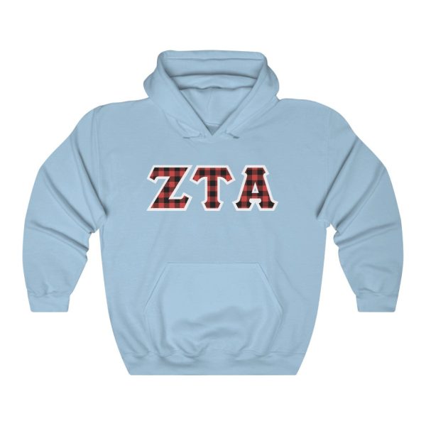 ZTA Printed Letters | Buffalo Plaid Hoodie Fashion