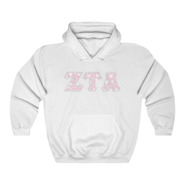 ZTA Printed Letters | Chalky Hearts Hoodie Supply