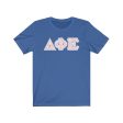 Delta Phi Epsilon Printed Letters | Chalky Hearts T-Shirt For Cheap