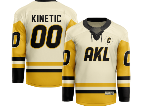 Alpha Kappa Lambda - Golden Cream Hockey Jersey Online now