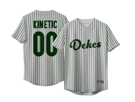 Delta Kappa Epsilon - Green Pinstripe Baseball Jersey on Sale