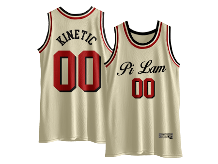 Pi Lambda Phi - VIntage Cream Basketball Jersey Online now