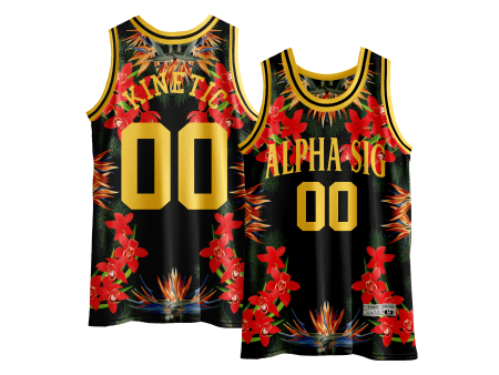 Alpha Sigma Phi - Orchid Paradise Basketball Jersey Supply