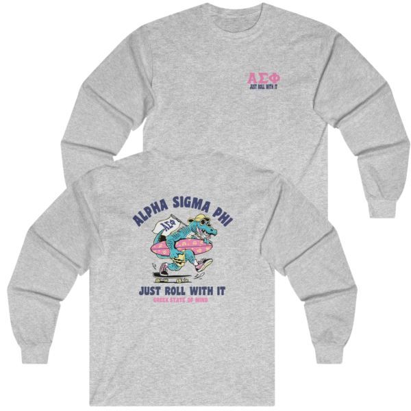 Alpha Sigma Phi Graphic Long Sleeve | Alligator Skater Sale