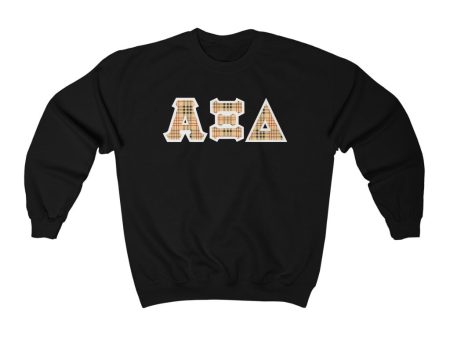 AXiD Printed Letters | Nova Plaid Crewneck Hot on Sale