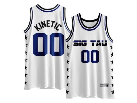 Sigma Tau Gamma - Black Star Basketball Jersey Fashion