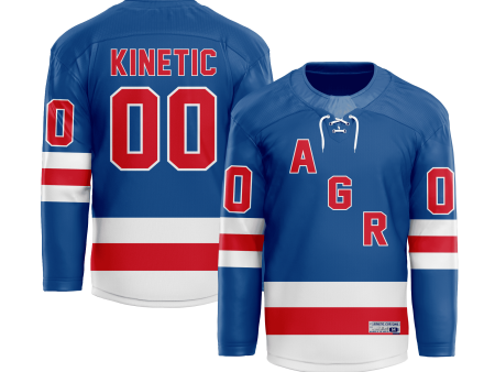 Alpha Gamma Rho - Blue Legend Hockey Jersey For Sale