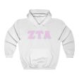 ZTA Printed Letters | Light Pink with Grey Border Hoodie Fashion