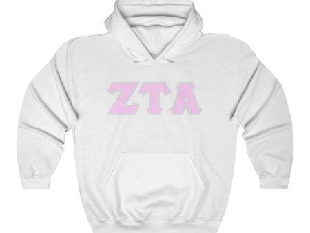 ZTA Printed Letters | Light Pink with Grey Border Hoodie Fashion