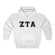 ZTA Printed Letters | Black with Grey Border Hoodie For Discount