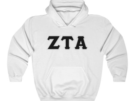 ZTA Printed Letters | Black with Grey Border Hoodie For Discount