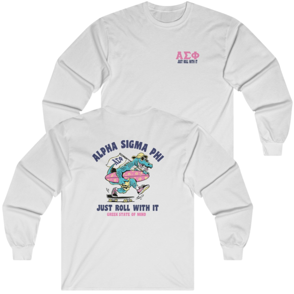 Alpha Sigma Phi Graphic Long Sleeve | Alligator Skater Sale