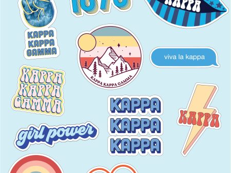 Kappa Kappa Gamma Girl Power Sticker Sheet on Sale