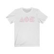 Delta Phi Epsilon Printed Letters | Chalky Hearts T-Shirt For Cheap