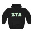 ZTA Printed Letters | Mint with Grey Border Hoodie Online