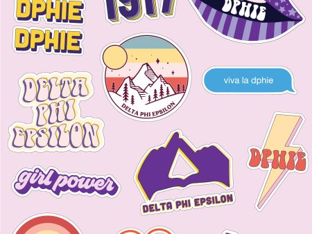 Delta Phi Epsilon Girl Power Sticker Sheet For Discount