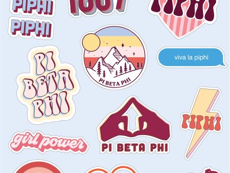 Pi Beta Phi Girl Power Sticker Sheet Fashion