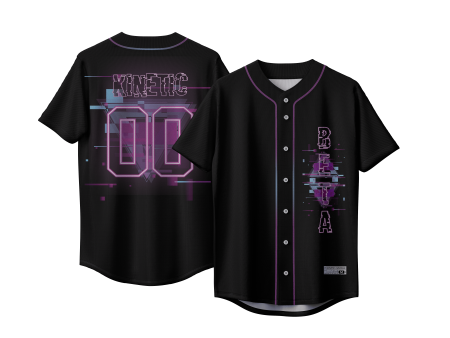 Beta Theta Pi - Glitched Vision Baseball Jersey Hot on Sale