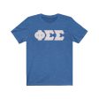 Phi Sig Printed Letters |Marble with Pink Border T-Shirt Hot on Sale