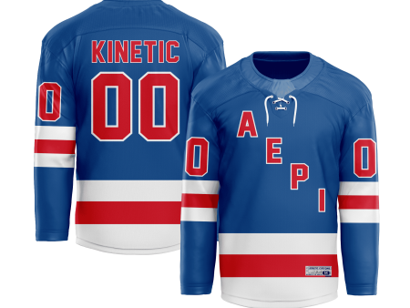 Alpha Epsilon Pi - Blue Legend Hockey Jersey Hot on Sale