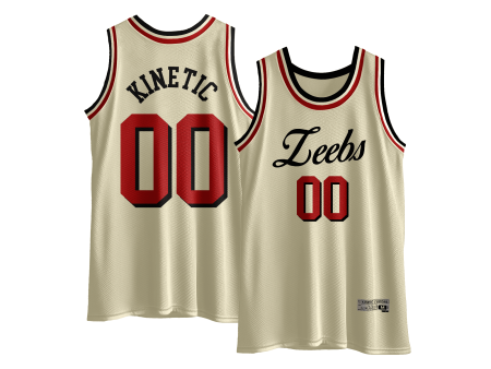 Zeta Beta Tau - VIntage Cream Basketball Jersey For Cheap