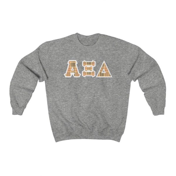 AXiD Printed Letters | Nova Plaid Crewneck Hot on Sale