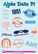 Alpha Delta Pi Girl Power Sticker Sheet Online