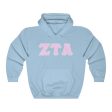 ZTA Printed Letters | Light Pink with Grey Border Hoodie Fashion