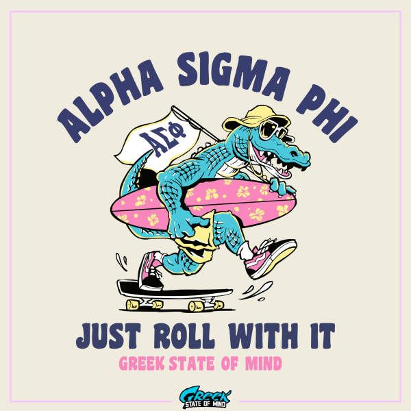 Alpha Sigma Phi Graphic Long Sleeve | Alligator Skater Sale