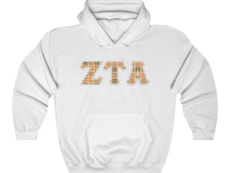 ZTA Printed Letters | Nova Plaid Hoodie For Cheap