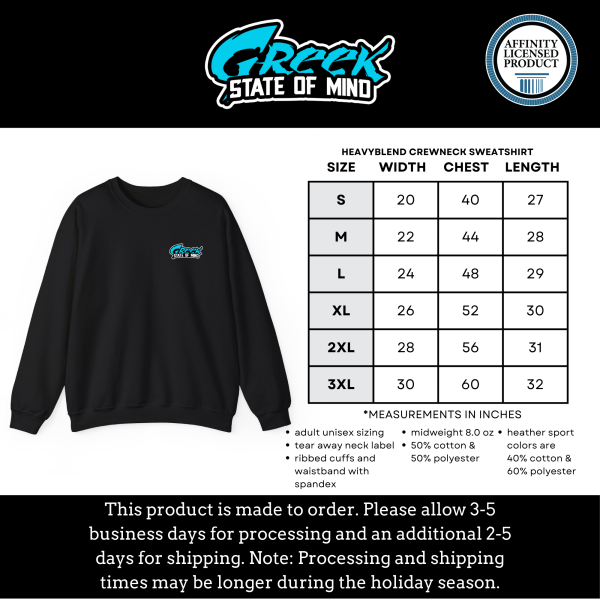 Zeta Tau Alpha Graphic Crewneck Sweatshirt | Summer Slam Discount