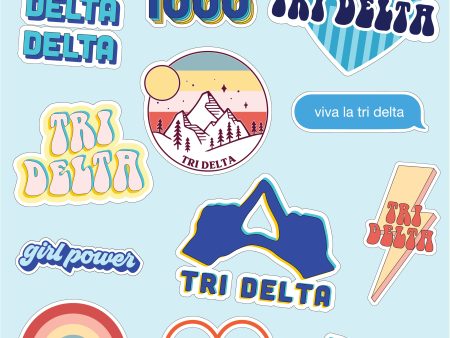 Delta Delta Delta Girl Power Sticker Sheet Fashion