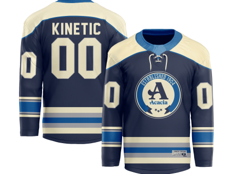 Acacia - Blue Cream Hockey Jersey Fashion