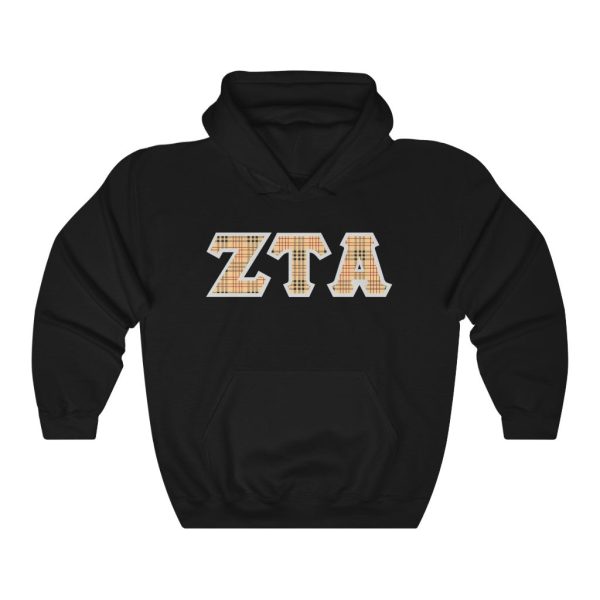 ZTA Printed Letters | Nova Plaid Hoodie For Cheap