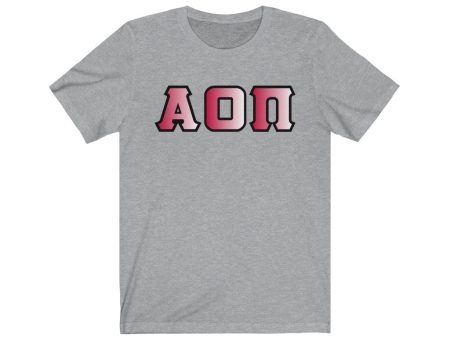 Alpha Omicron Pi Printed Letters | Alpha O Gradient T-Shirt Online Hot Sale