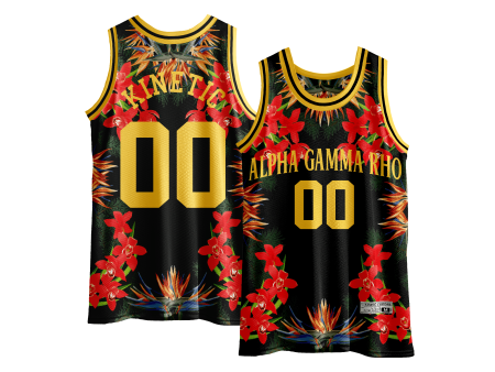 Alpha Gamma Rho - Orchid Paradise Basketball Jersey Discount