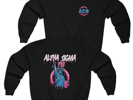 Alpha Sigma Phi Graphic Crewneck Sweatshirt | Liberty Rebel Discount