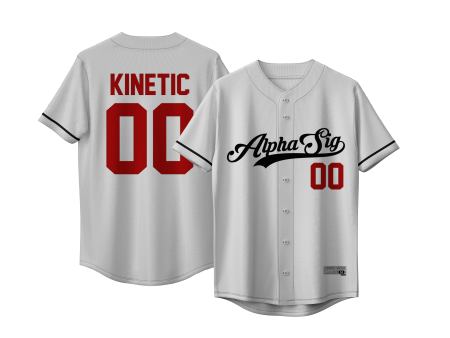 Alpha Sigma Phi - Classic Ballpark Red Baseball Jersey For Discount