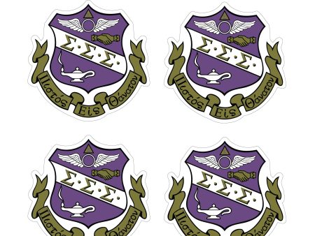 Sigma Sigma Sigma Crest Sticker Sheet on Sale