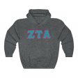 ZTA Printed Letters | Turquoise & Hot Pink Border Hoodie Online now