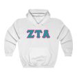 ZTA Printed Letters | Turquoise & Hot Pink Border Hoodie Online now