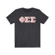 Phi Sigma Sigma Printed Letters | Peach Sunrise T-Shirt Online