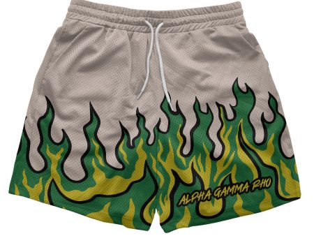 Alpha Gamma Rho - Flames Fundamental Short Online Hot Sale