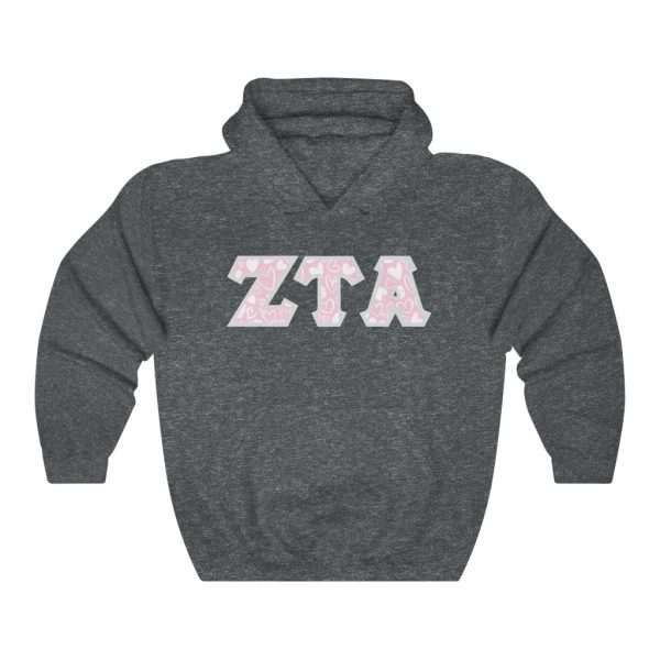 ZTA Printed Letters | Chalky Hearts Hoodie Supply