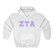 ZTA Printed Letters | Violet with Grey Border Hoodie Online now