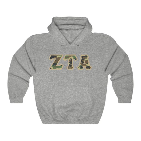 ZTA Printed Letters | Camouflage Hoodie Supply